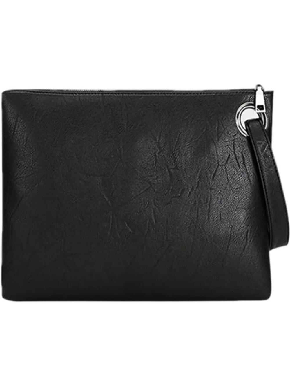 Chic Black Evening Clutch Bag with Chain Strap | Stylish Foldover Wristlet Pouch